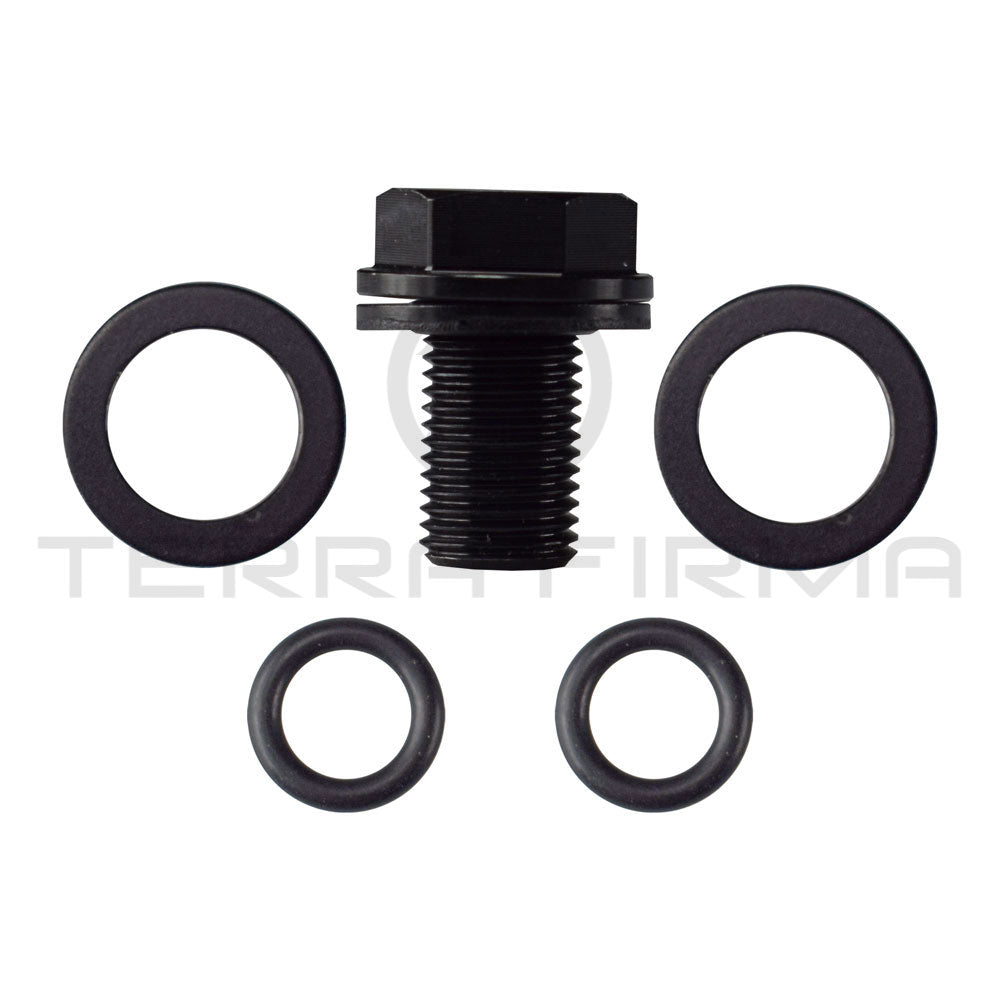 M12 X 1.25 Magnetic Oil Drain Plug – Aluminum, Red, Fits Toyota Lexus Scion Nissan Nismo