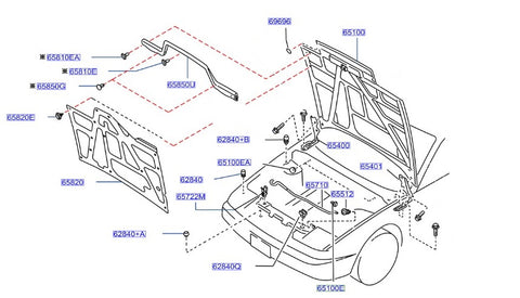 Nissan Silvia/180SX S13 Hood Hinge Assembly, Left (65401)