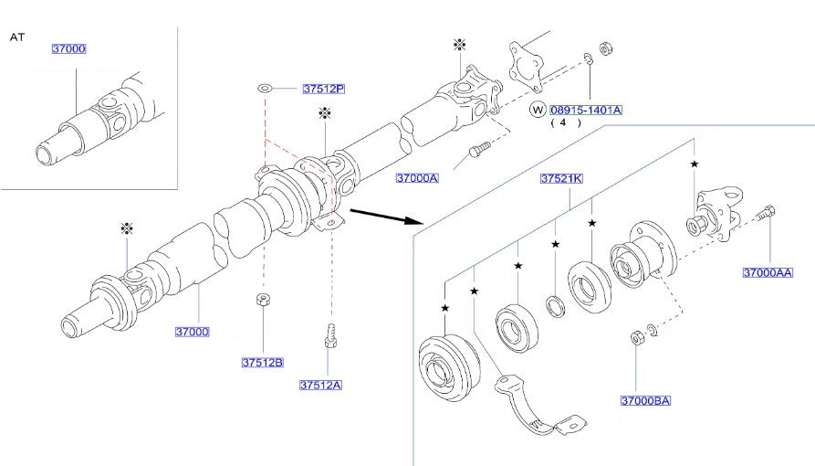 Nissan Skyline R32 R33 R34 Rear Driveshaft Propeller Shaft Mounting Nu nissan-skyline-r32-r33-r34-rear-driveshaft-propeller-shaft-mounting-nu