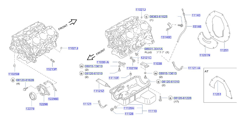 Nissan Fairlady Z32 Front Oil Pan Gasket Seal (11121) – Terra Firma 