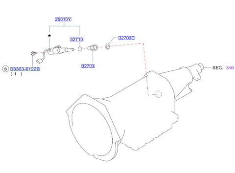 Nissan Fairlady Z32 Manual Transmission Speed Sensor MT (Twin Turbo) (25010Y)