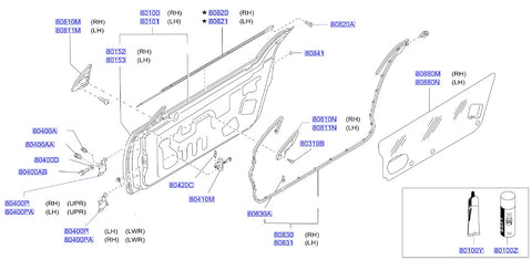 Nissan Fairlady Z32 Inner Door Mirror Cover Clip (80319B)