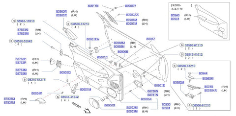 Nissan Fairlady Z32 Door Panel Clip (80900A)