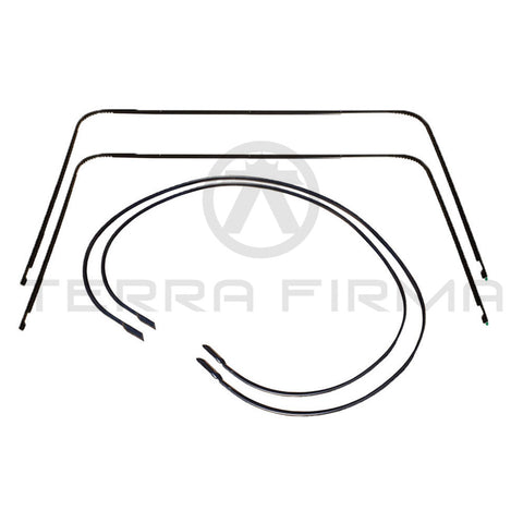 Nissan Skyline R33 Front & Rear Window Molding & Fastener Basic Kit, 2-Door Models (No Rear Lower Molding)