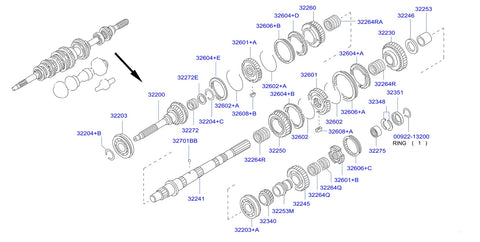 Nissan Fairlady Z32 Manual Transmission Pilot Bearing Spacer (32272E)