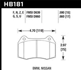 Hawk Front Brake Pads DTC-70 For Nissan Skyline R32 GTR HB181U.660
