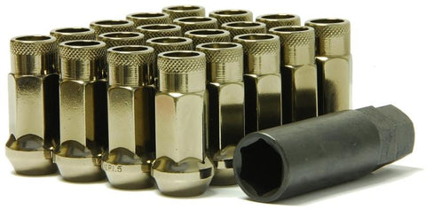 Wheel Mate Muteki SR48 Wheel Lug Nut Set Forged Steel 12 x 1.50 48mm Open End - Titanium