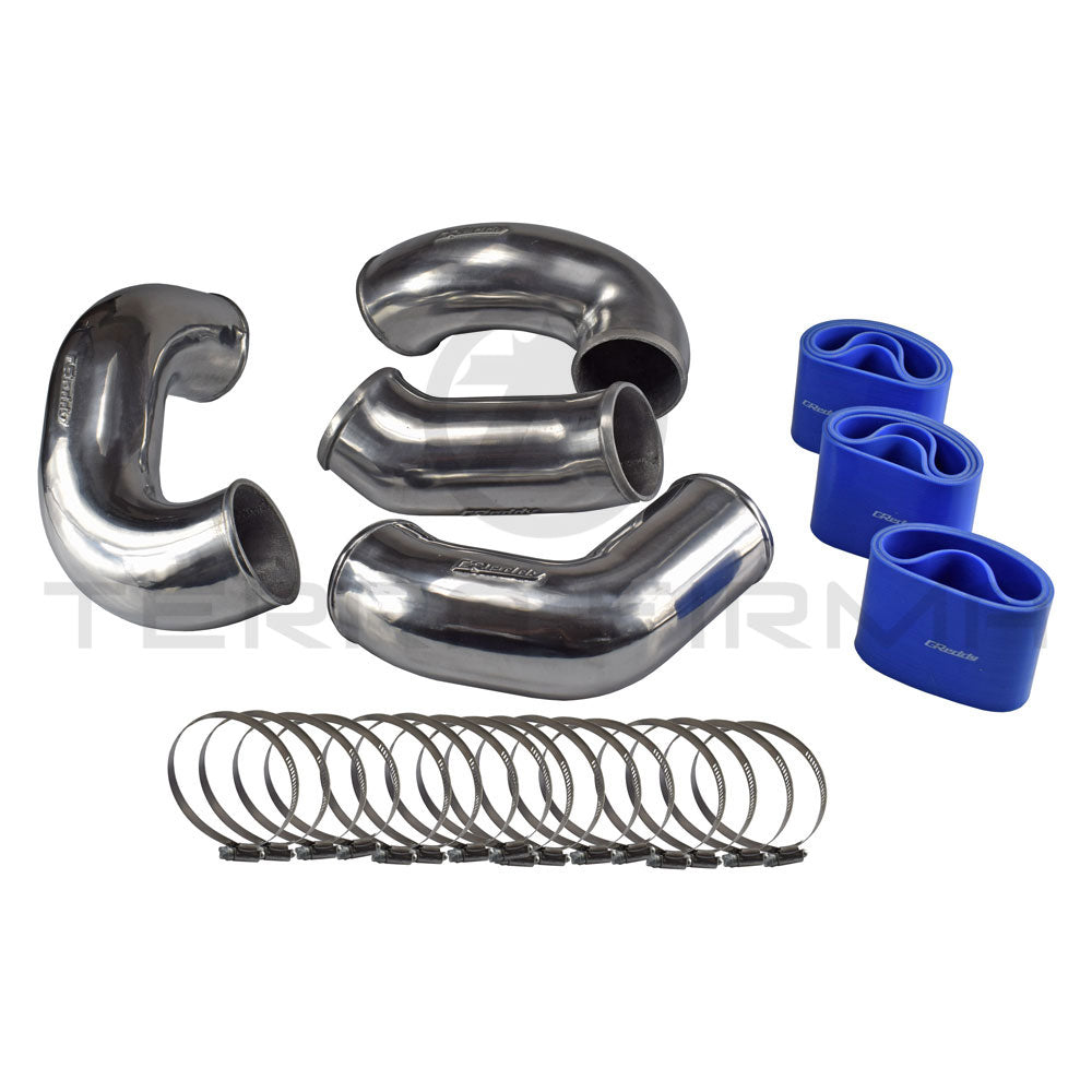 EMUSA Front Mount Intercooler Kit With Pipes & Hoses For Skyline R32 R33 R34 GTR RB26DETT