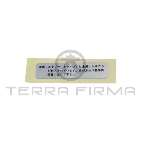 Nissan Skyline R32 R33 R34 GTR Cylinder Head, Rocker Cover Caution Label