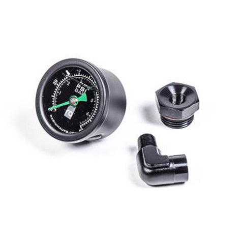Radium Engineering 0-100 PSI Fuel Pressure Gauge w/ 8AN ORB Adapter 90deg 20-0386