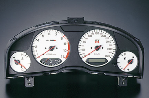 NISMO Combination Meter Gauge Cluster For Nissan Skyline R34 GTR (White)