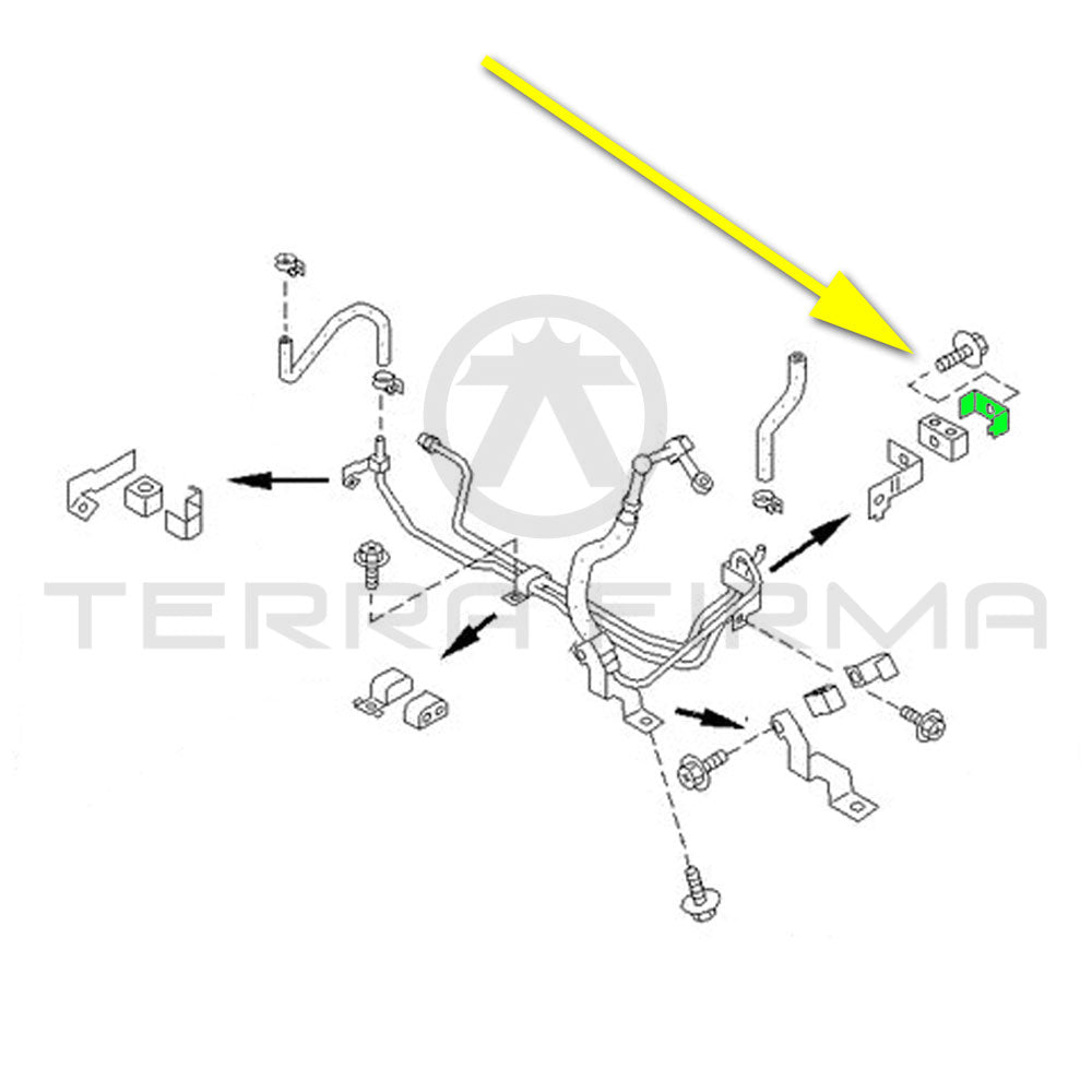 Nissan Fairlady Z32 Power Steering Line Clamp Terra Firma Automotive