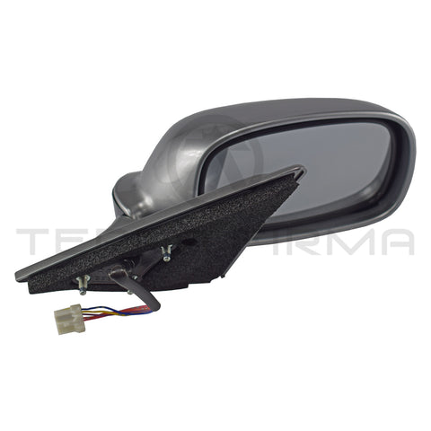 Nissan Skyline R34 GTR/GTT Folding Side Mirror Assembly WV2 Sparkling Silver Right, 2-Door Models