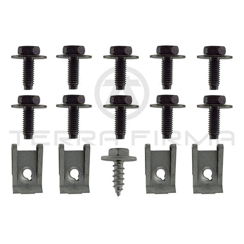 Nissan Skyline R32 GTR Front Lower Engine Undercover Diffuser Hardware Kit, Early
