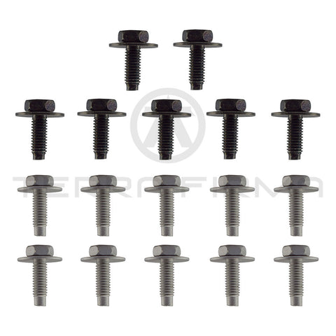 Nissan Skyline R32 (Except GTR/GTS4) Front Lower Engine Undercover Diffuser Hardware Kit