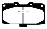 EBC BLUESTUFF NDX Street/Track Front Brake Pads For Nissan Skyline R32 GTR GTST w/Sumitomo Calipers R33 GTS25T R34 GTT DP51200NDX