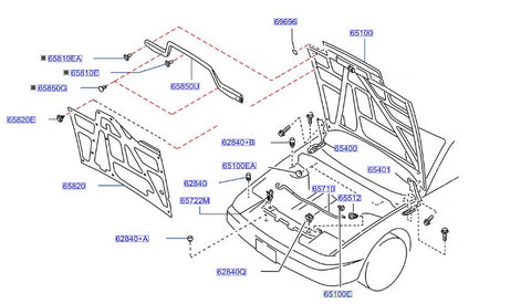Nissan Silvia/180SX S13 Hood Hinge Assembly, Right (65400)