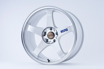 NISMO 40Th Anniversary LMGT4 Wheel 18×9.5J 12 White & Cutting Silver For Nissan Skyline R33 R34 GTR (Old Logo)