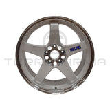 NISMO 40Th Anniversary LMGT4 Wheel 18×9.5J 12 White & Cutting Silver For Nissan Skyline R33 R34 GTR Old Logo (Each Wheel)