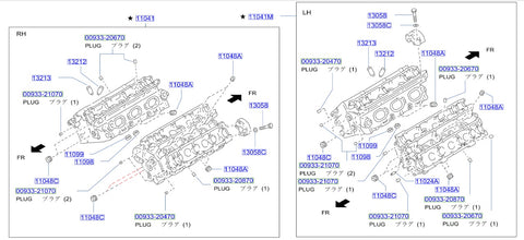 Nissan Fairlady Z32 Cylinder Head Front Core Plug Thread (11048C)