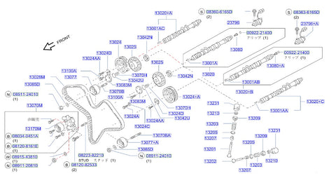 Nissan Fairlady Z32 Camshaft Pin Dowell (13001A/13001AB)