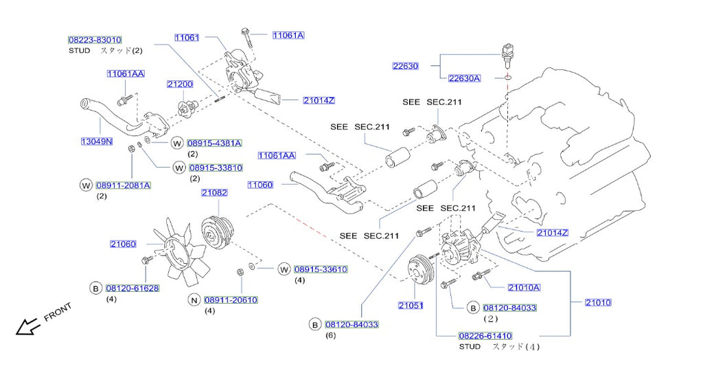 Nissan Fairlady Z32 Coolant Water Temperature Sensor (22630) Terra