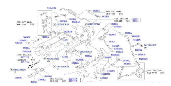 Nissan Fairlady Z32 Coolant Bypass Tube (14053M) – Terra Firma