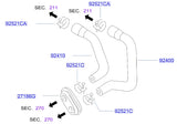 Nissan Fairlady Z32 Heater Hose Clamp Towards Grommet (Early) (92521C)