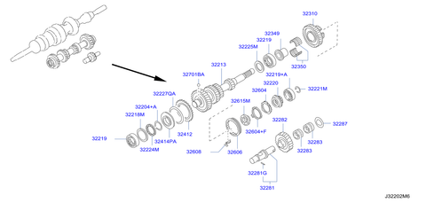 Nissan Fairlady Z32 Manual Transmission Gear (Reverse Idler) (32282)