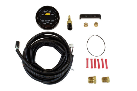 AEM X-Series Digital Water Temperature 100-300F Gauge (Black Bezel Faceplate) 2-1/16