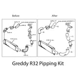 GReddy/Trust Intercooler Aluminum Piping Kit For Nissan Skyline R32 GTR 12020901