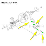 Nissan Stagea C34 260RS Clutch Booster Hose Clamp RB26