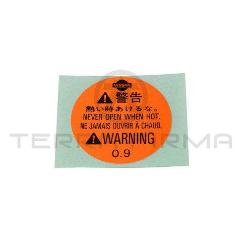 Nissan Skyline R32 R33 R34 Radiator Cap Warning Decal