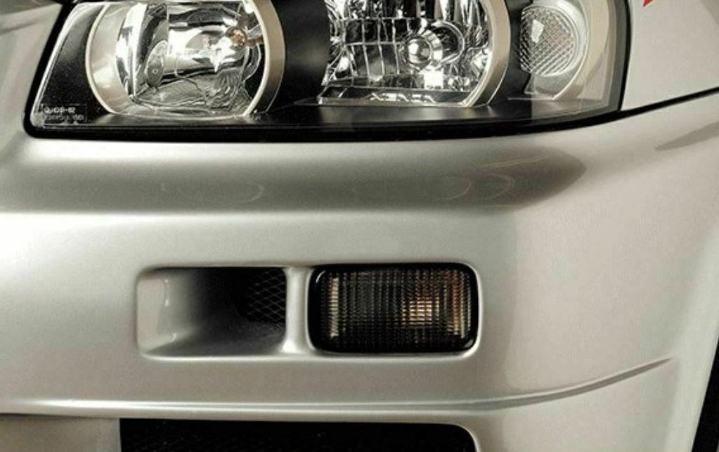 Nismo Nissan Skyline R34 GTR Turn Signal Light Assembly Pair (Gray Smo ...