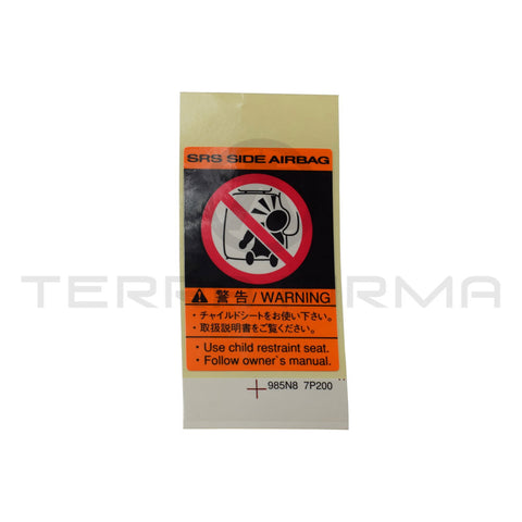 Nissan Silvia S15 Caution Air Bag Decal Label