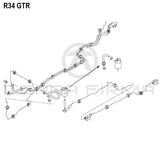 Nissan Skyline R34 GTR Fuel Line Clamp Collar Support Insulator (D & H Location)